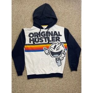 Pac-Man Original Hustler Hoodie Medium Graphic Print‎ Colorblock 90s/VTG Style
